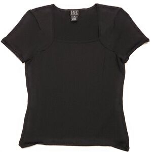 INC International Concepts Black Short Sleeve Sweater, Ladies Size Medium